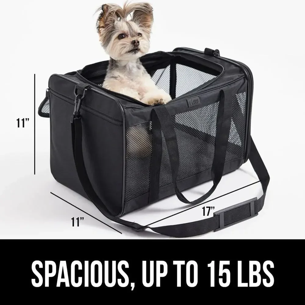 NEW GORILLA GRIP Cat/Small Dog Carrier Travel Soft Collapsible